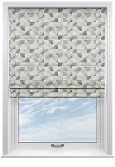 Mosaic Tile, Denim - Roman Blind